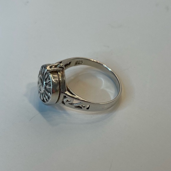 Sterling Silver Celestial Sun Compartment Ring, Size 7 - Picture 2 of 7
